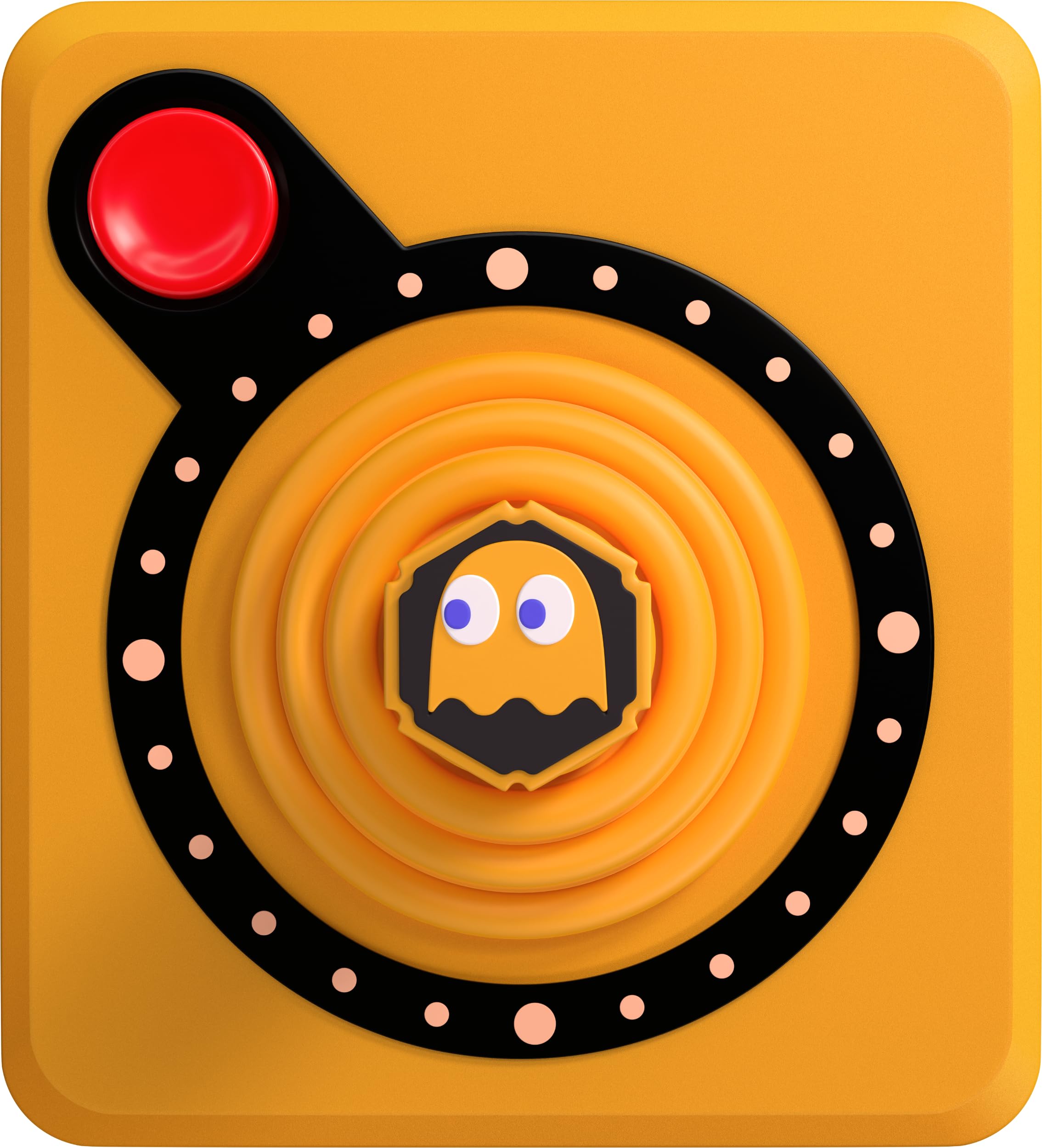 Pac- Man Atari CX40+ bezprzewodowy joystick - Clyde Edition - pomarańczowy