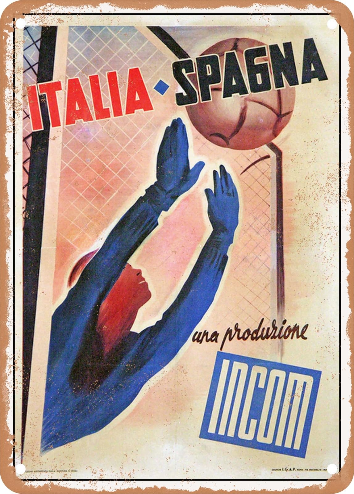 METAL SIGN - 1949 Italy Spain An Incom Production Vintage Ad home decor