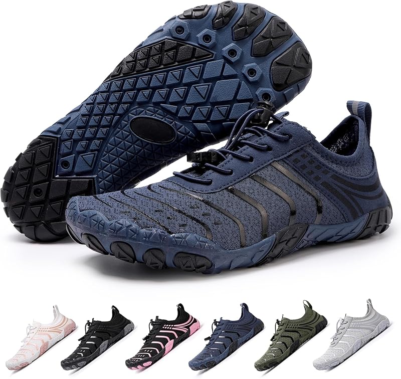 Hike Barefoot Shoes Womens Men,Unisex Barefoot Water Shoes Breathable, Anti-Slip Hiking Footwear for Athletic Wide Toe Shoe Footwear for Hiking, Walking, Running, Yoga, and Water Sports