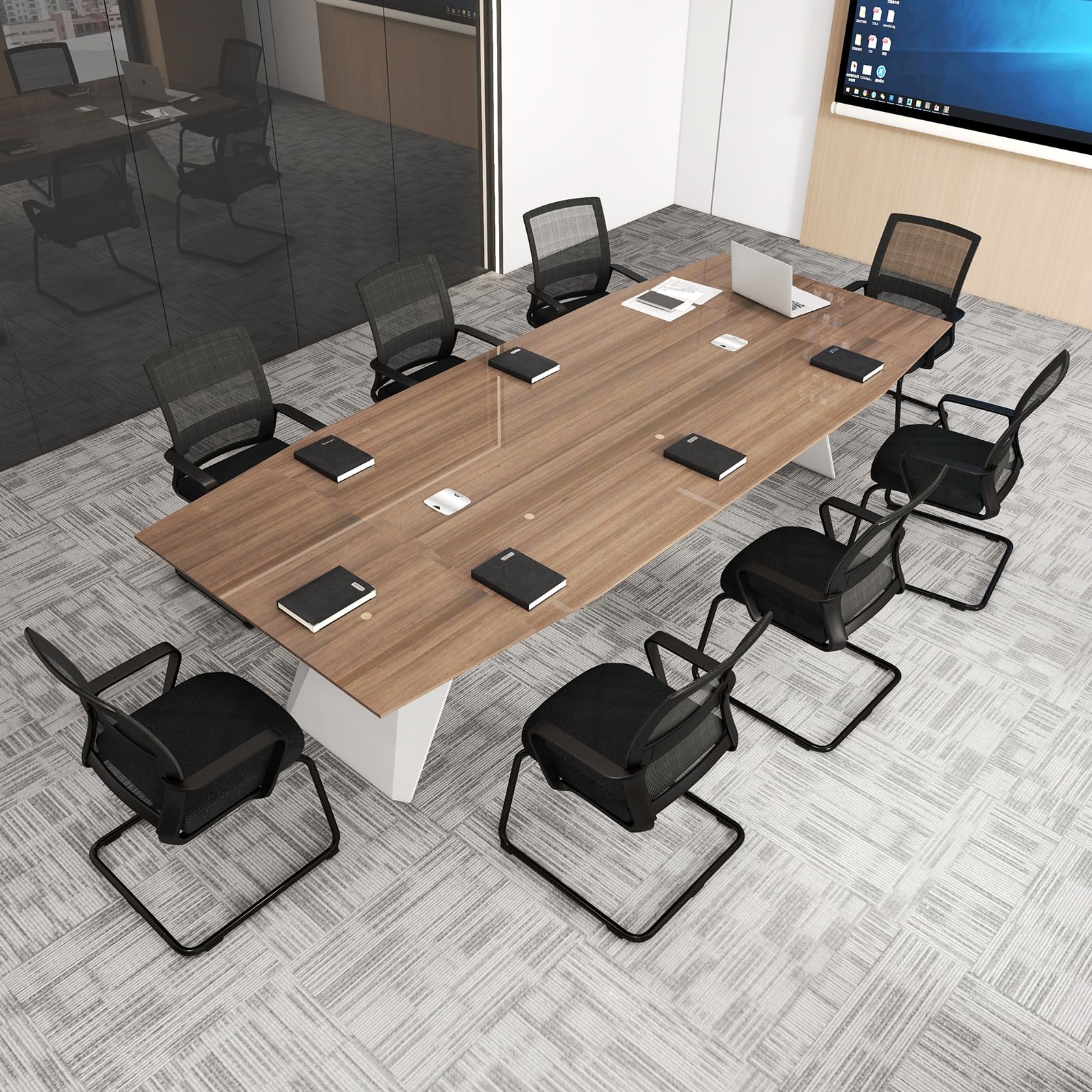 COSTWAY Sedie Sala d'Attesa con Braccioli, Poltrona da Ufficio con Struttura in Metallo, Sedia Imbottita Senza Ruote, per Ospiti per Ufficio Riunioni Conferenza, 62 x 59 x 94 (2)