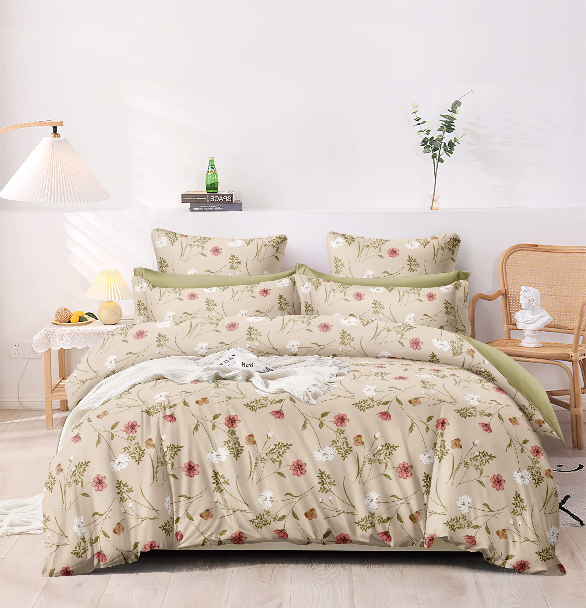 DIGITRENDZZ 300 TC POLLY COTTON BEDSHEET DOUBLE KING SIZE BEDSHEET COTTON BEDSHEET with PILLOW COVERS