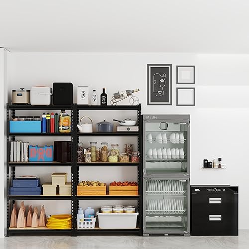 Miniatura 8 de Estantes de almacenamiento, estantes de garaje, estantes de metal resistentes de 5 niveles para almacenamiento, estante ajustable para cocina,