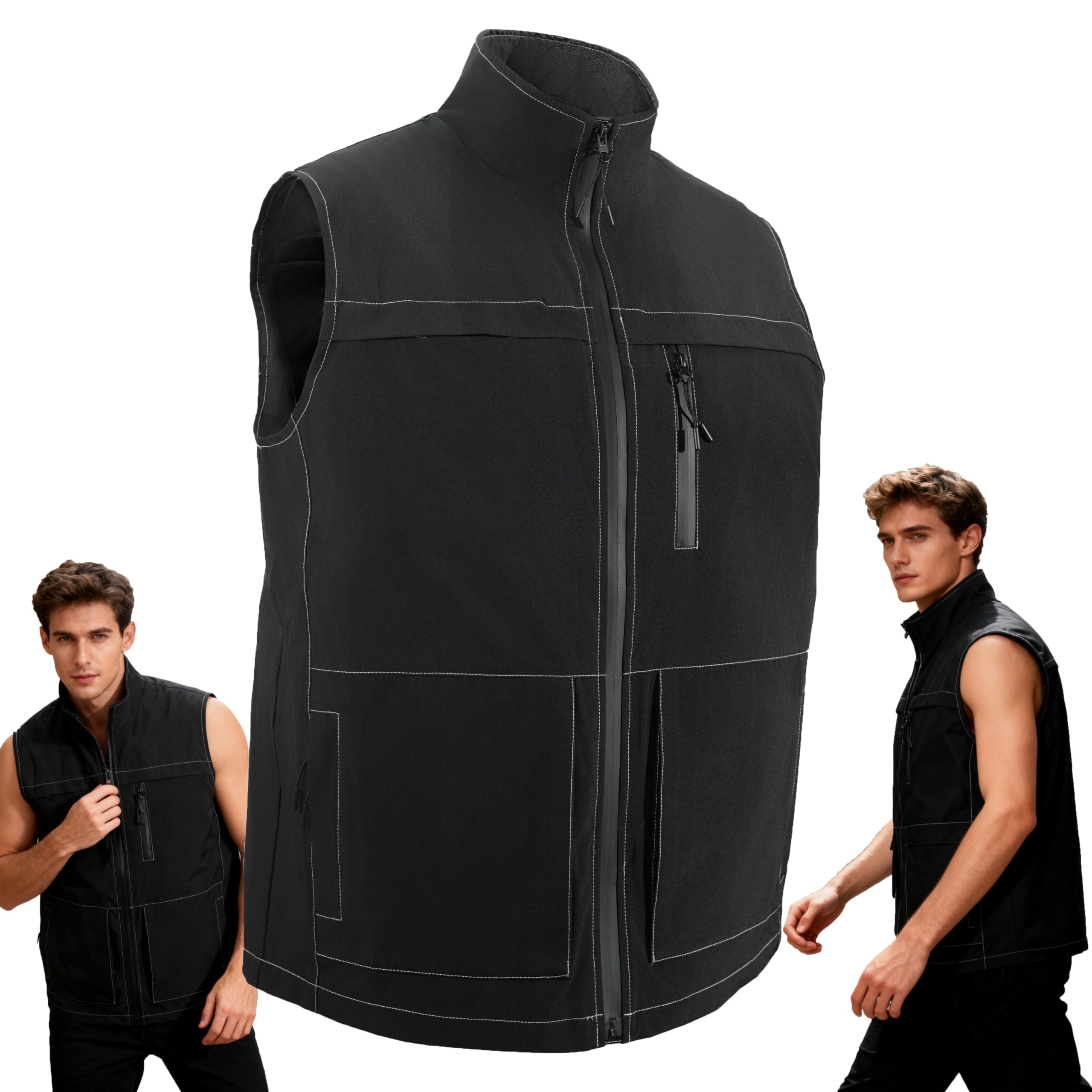 Hard Anti-Stab Vest, Cut-Proof and Stab-Proof Clothing, Tactical Protective Jacket, Level 5 Protective Cut Clothing, Used to Protect Personal Safety black-M