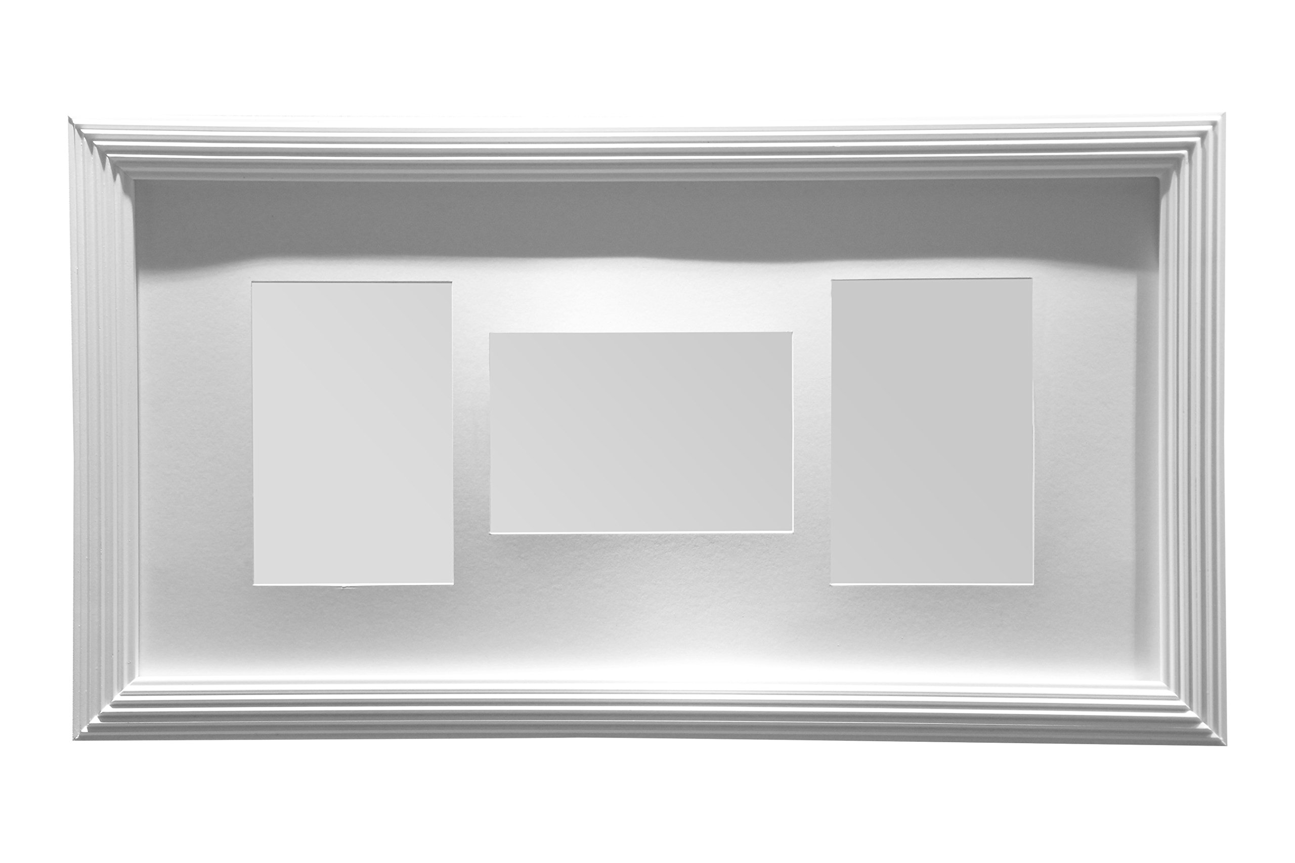 Premier Housewares Multi-Photo Frame for 3 Photos, White, 25 x 50 x 2 cm