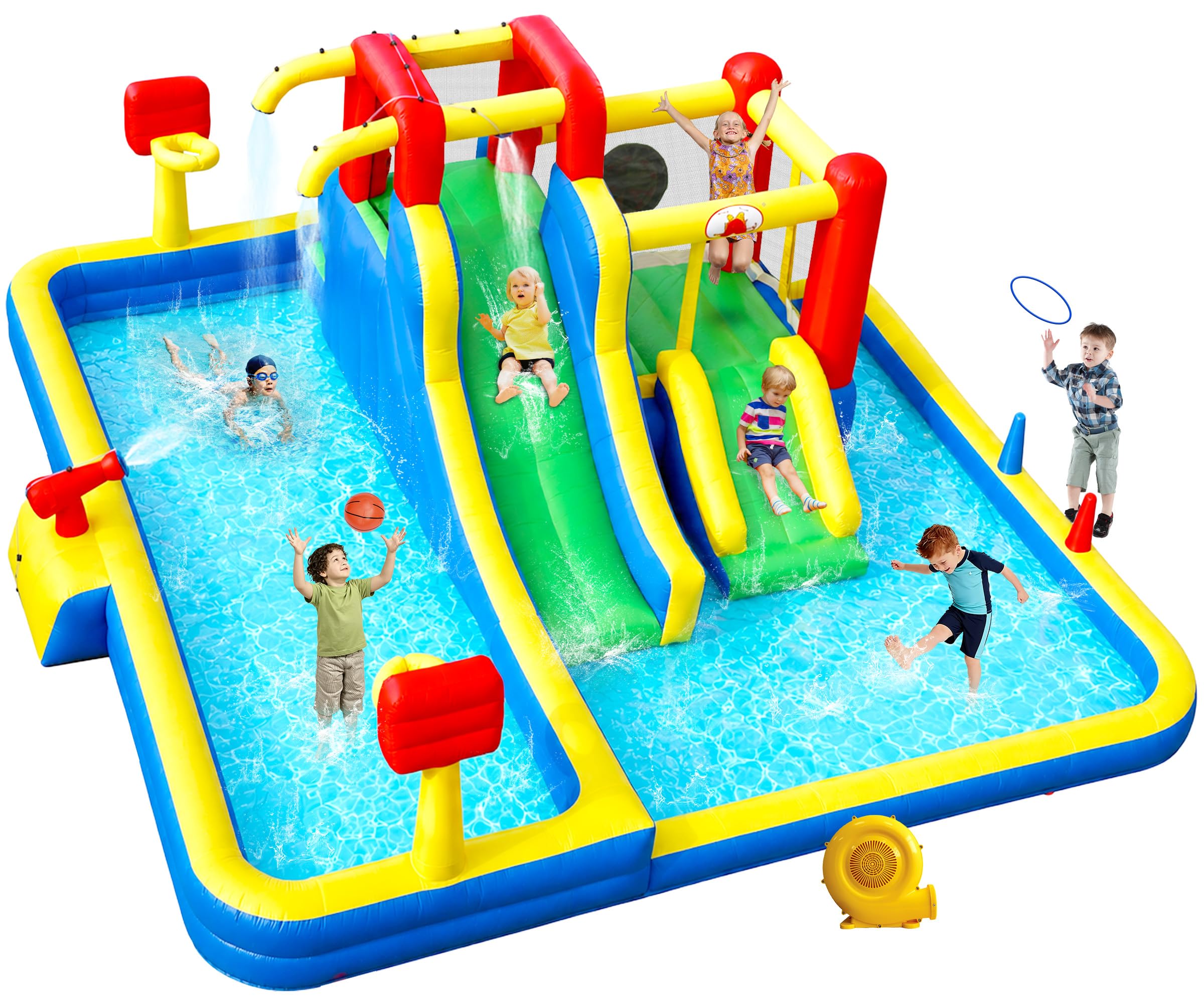 Photo 1 of WELLFUNTIME Inflatable Water Slide & Bounce House
