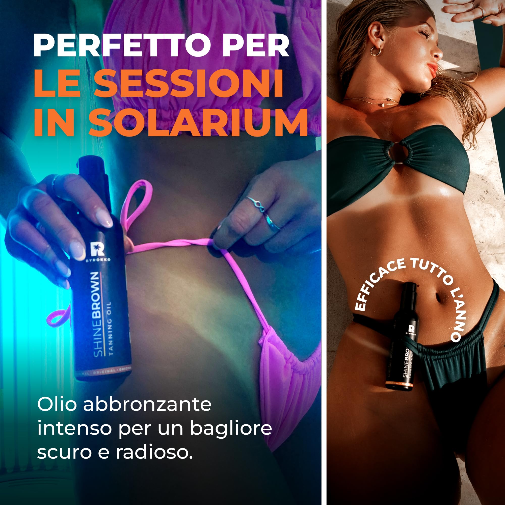 Byrokko Shine Brown Fast Olio acceleratore abbronzante per lettino e all'aperto