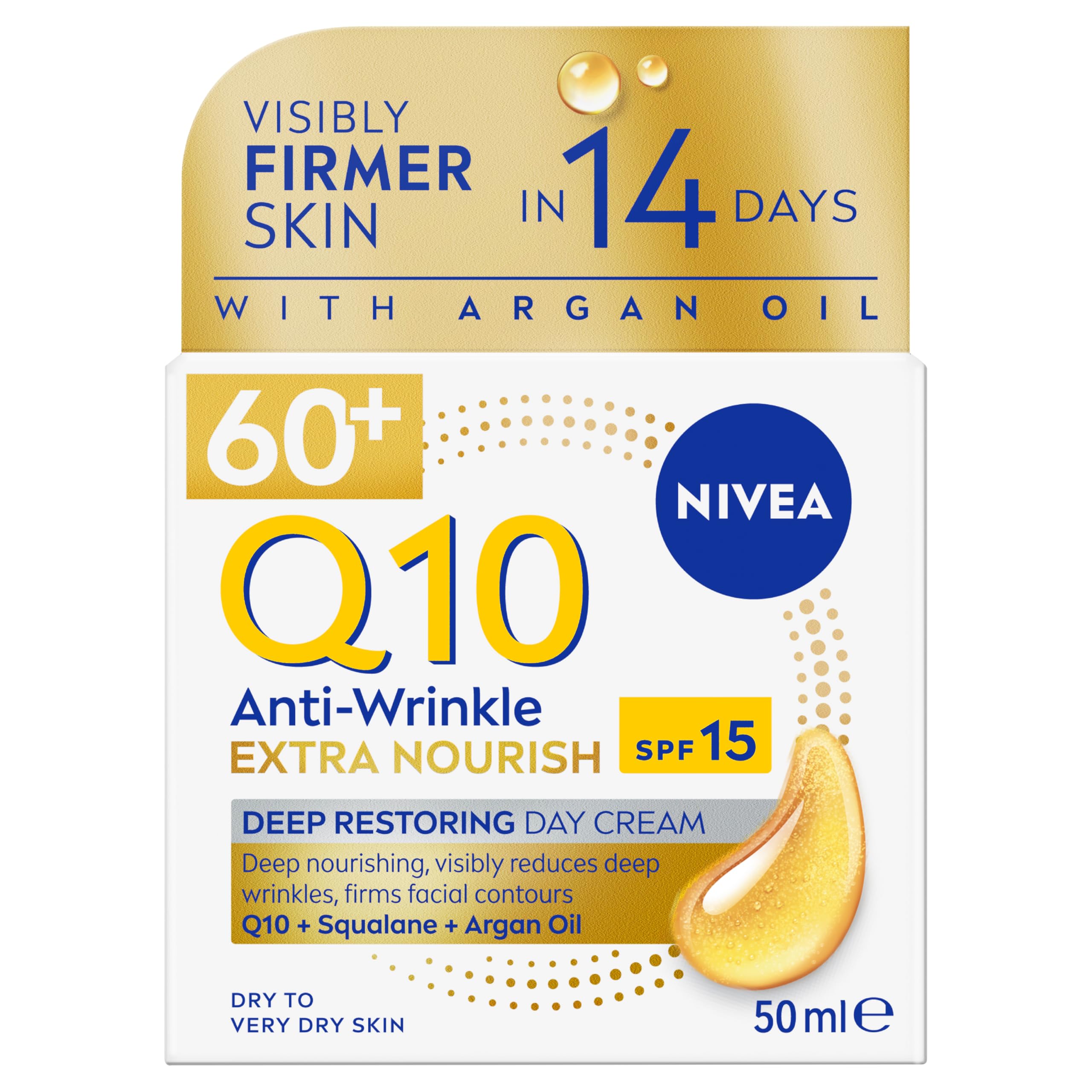 NIVEA Q10 Anti-Wrinkle Nourishing Day Cream SPF 15 50ml