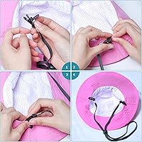 Vista 5 de Sucrain 5 clips ajustables para sombrero, cordón de barbilla para golf, pesca, navegación