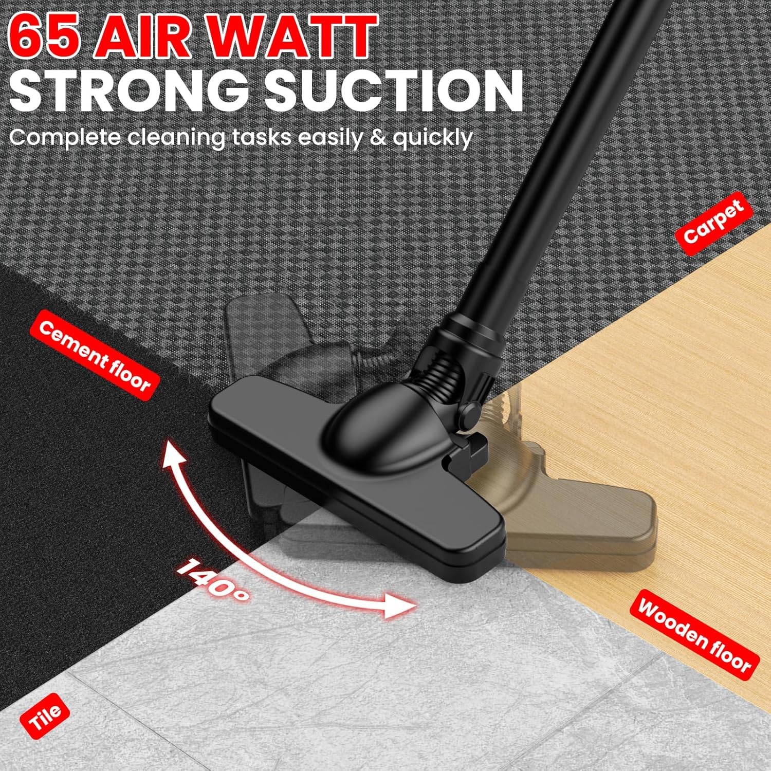 Aspirateur sans Fil pour Batterie Milwaukee 18 V, aspirateur à Main pour la Maison, la Voiture, Les planchers en Bois Dur, la Moquette avec Filtre HEPA Lavable 125 AWG (sans Batterie)