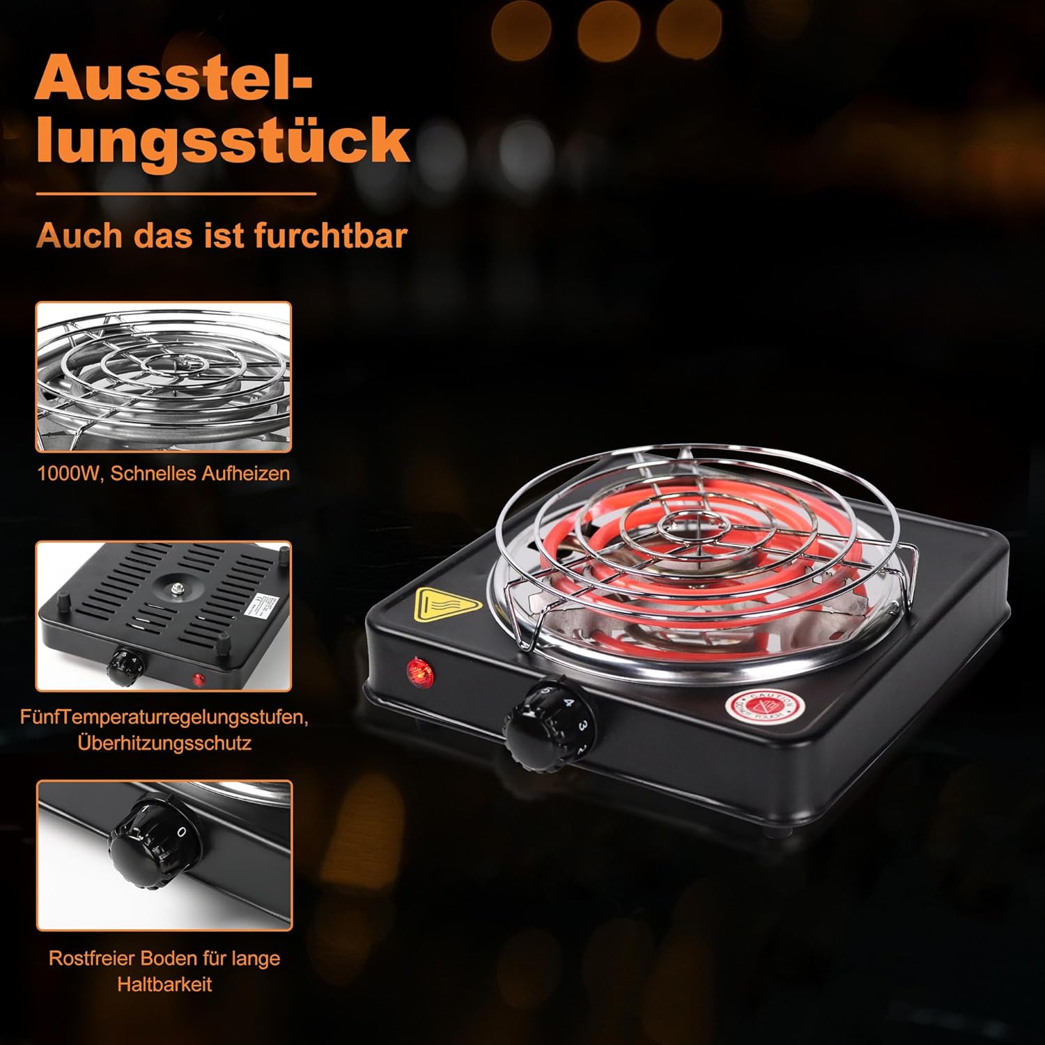 Electric Charcoal Burner, 1000W Multipurpose Electric Stove for Hookah Coals Burner for Shisha