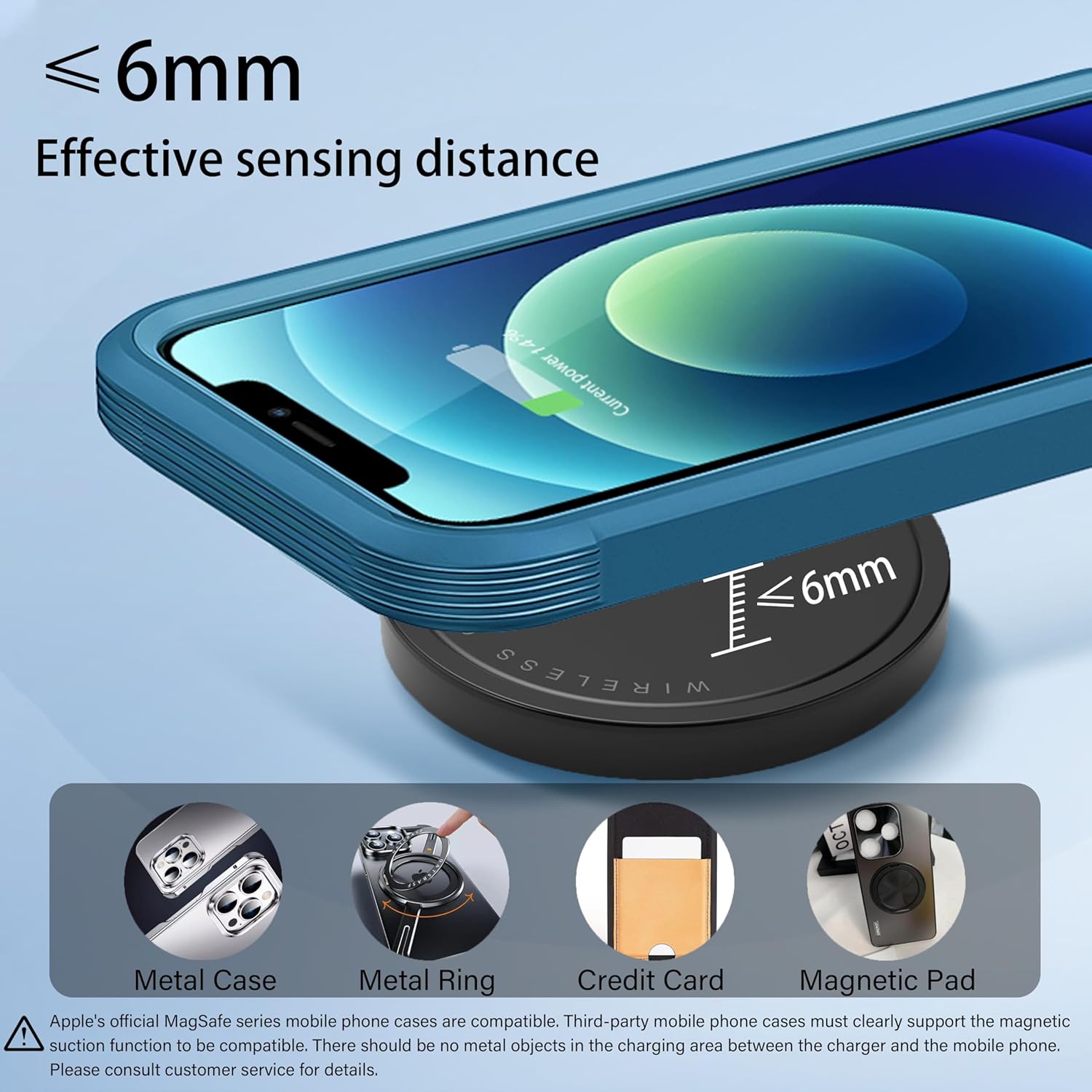 Magnetic Wireless Charger for iPhone, 15W Fast Mag Safe Charger 2 Pack Charging Pad Compatible with iPhone 17/16/15/14/13/12 Series and Air - Pods 3/2/Pro 2/Pro, Black