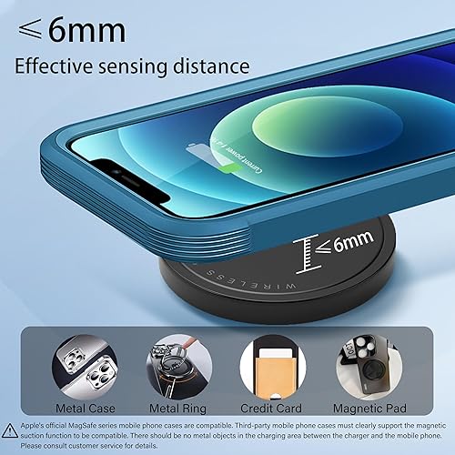 Miniatura 8 de Wireless Charger, 15W Max Fast Magnetic Wireless Charging Pad Compatible with iPhone 17/16/15/14/13/12