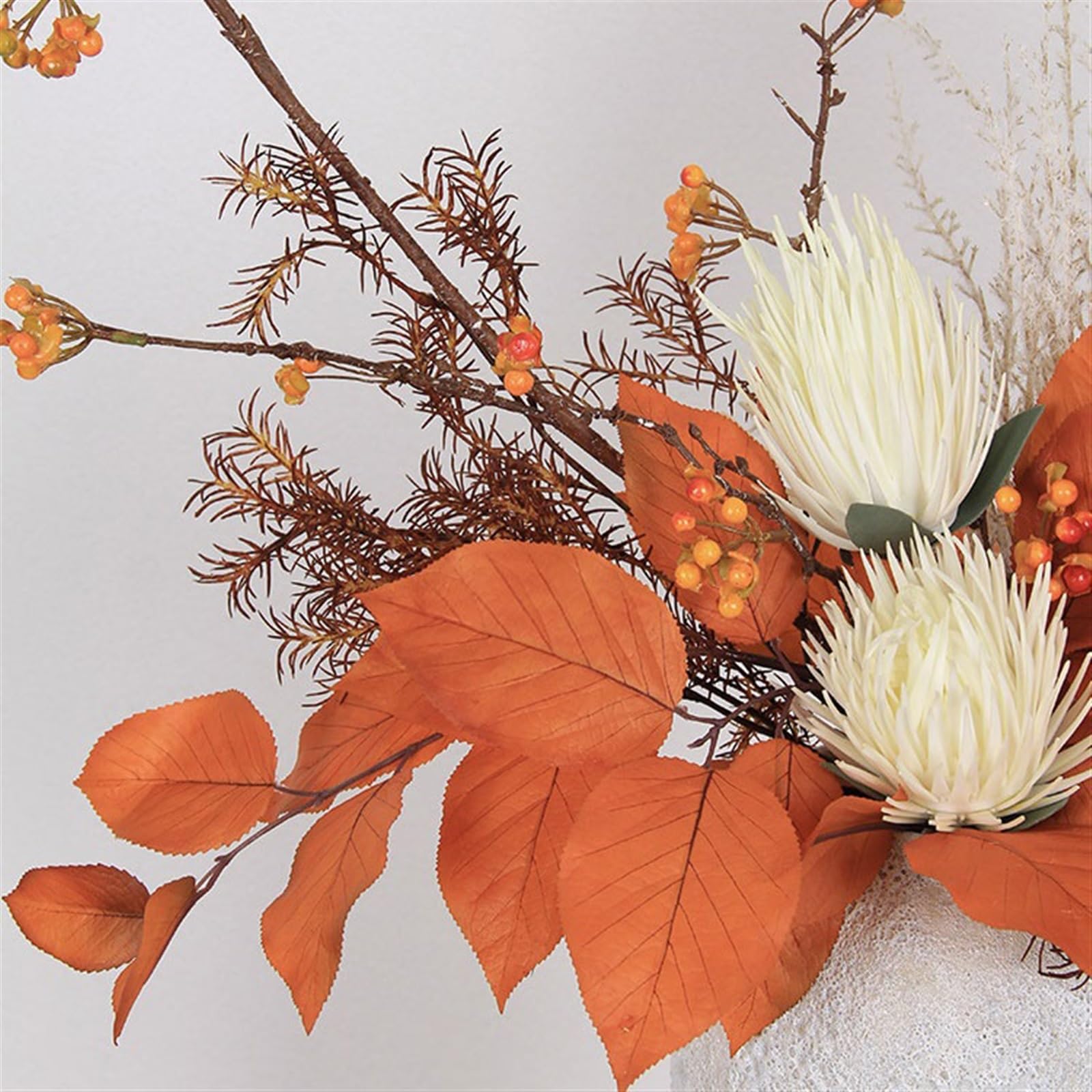 Fiori Artificiali Set di Fiori Cinesi in Ceramica for Fiori di Simulazione, Tavolo Floreale Arancione, Mobile TV, Composizione di Fiori Artificiali Fiori Finti