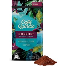 Cafe Quindio Gourmet Espresso Intense Ground Coffee, Medium-Dark Roast - 100% Colombian Arabica - 12 Ounce Pack of 1