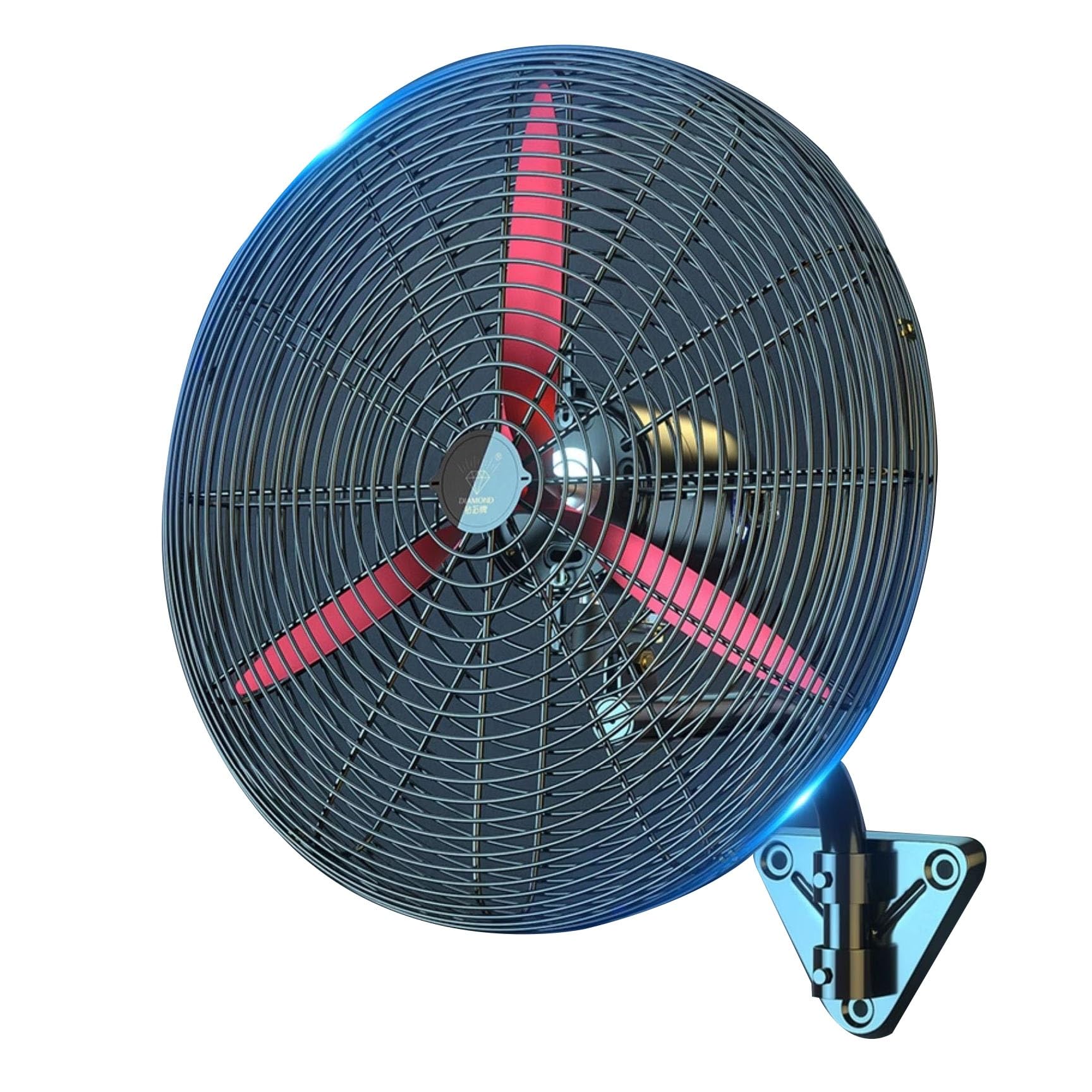 Ventilador de pared con motor de cobre y rejilla metálica de alta resistencia
