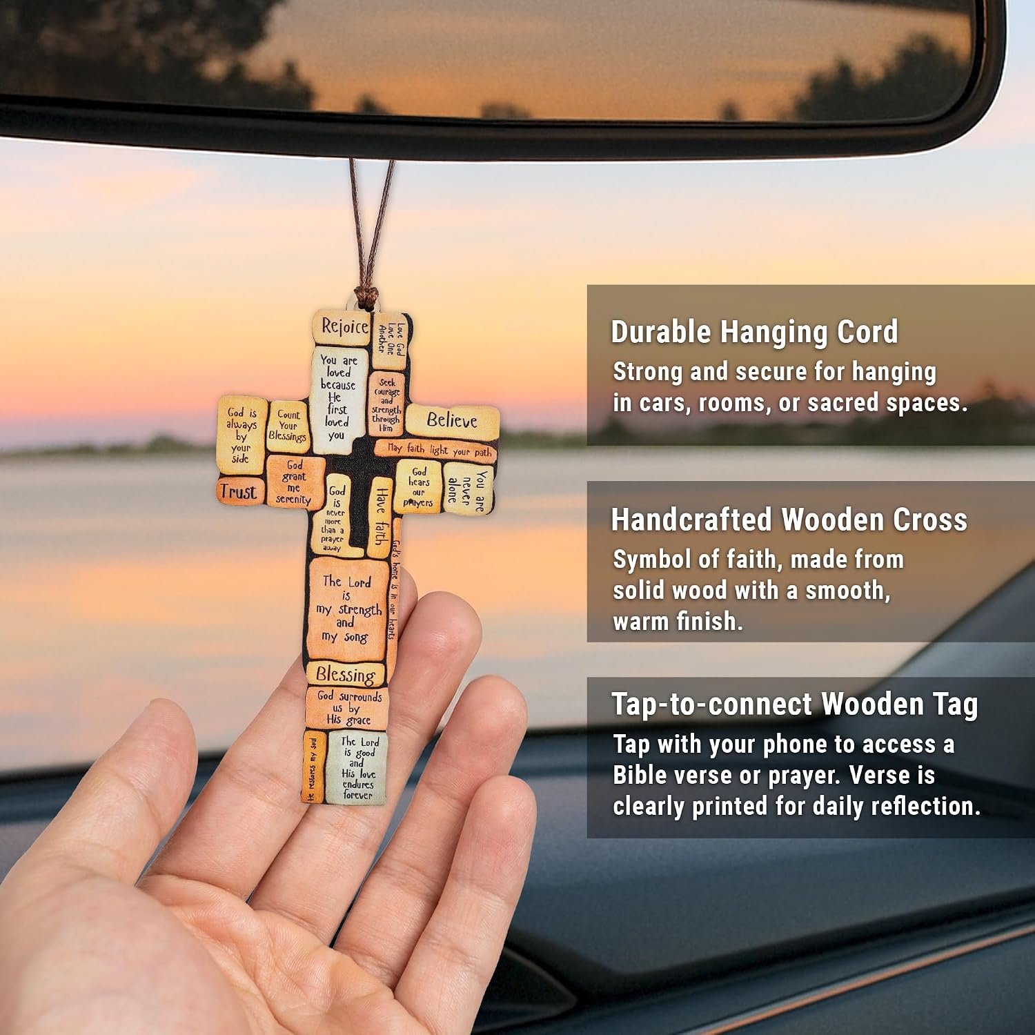 Car Accessories Christian Gifts for Women Men, Cross for Car Religious Gift image 3