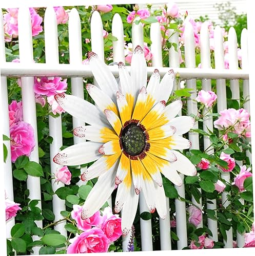 Miniatura 6 de BESPORTBLE Decoración de pared de hierro forjado, manualidades, girasol, decoración del hogar, girasol, arte de pared, decoración colgante de