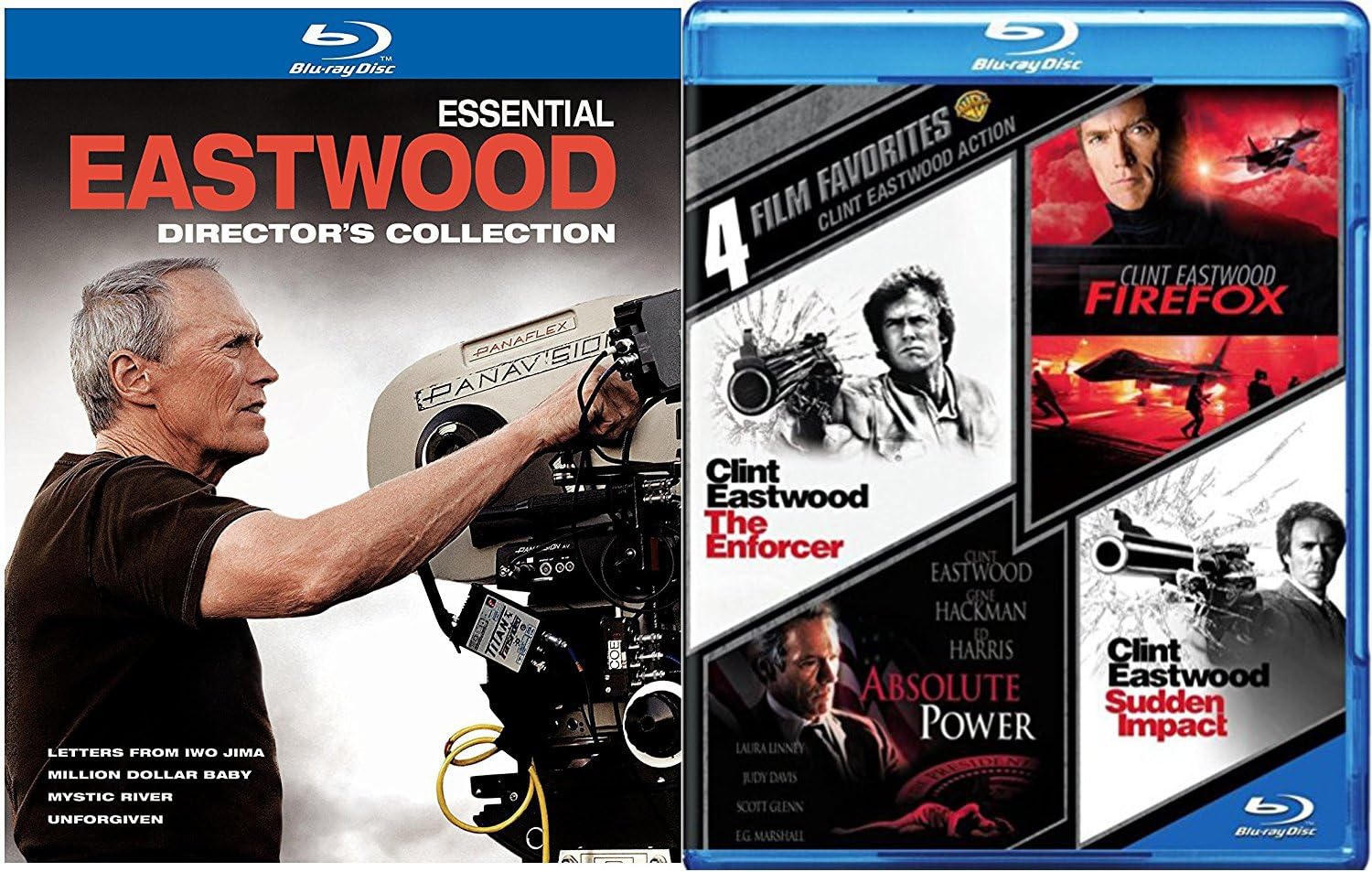 Essential Clint Eastwood Blu Ray Sudden Impact / Absolute Power / Firefox / The Enforcer Action Pack Movie MILLION DOLLAR BABY / UNFORGIVEN / MYSTIC RIVER