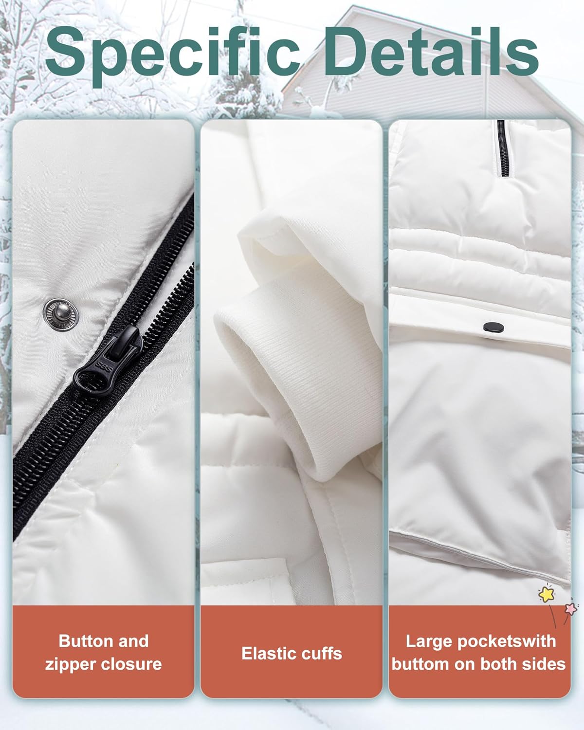 Boy's Winter Coat Waterproof Kids Puffer Jacket Thicken Parka Fleece Lined Bubble Ski Snow Outerwear with Fur Hood - Image 7