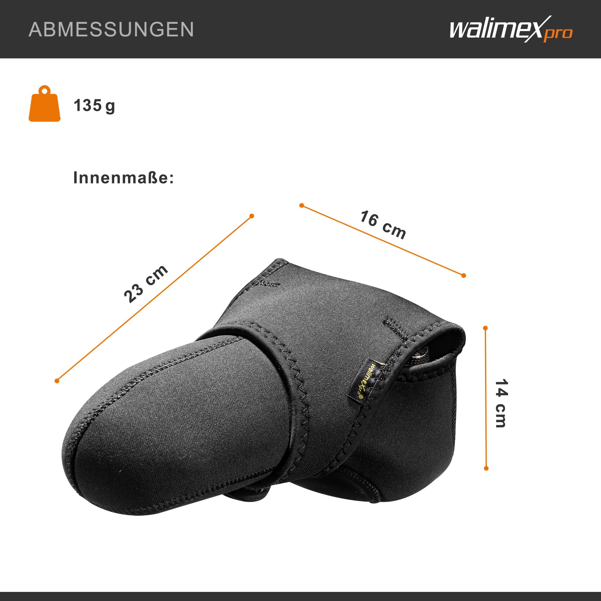 Walimex pro Neopren pokrowiec ochronny na aparat L (do dużych kamer z dołączonym obiektywem do maks. głębokości 23 cm)