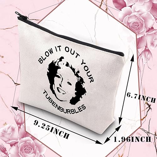 Miniatura 2 de BDPWSS Bolsas de maquillaje para mujer, regalo divertido con cita de amistad, soplar tu bolsa de viaje Tubenburbles para fanáticos de programas de