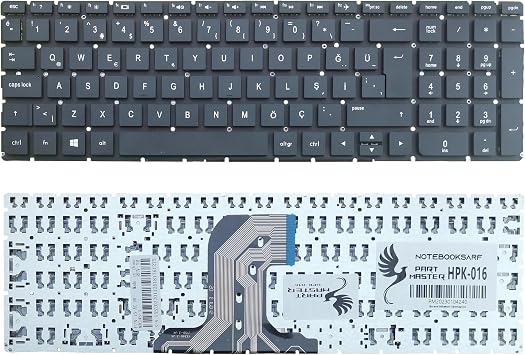 Hp 15-Af002Nt M7W44Ea, 15-Ay000Nt W7Q53Ea  le Uyumlu Klavye, Siyah