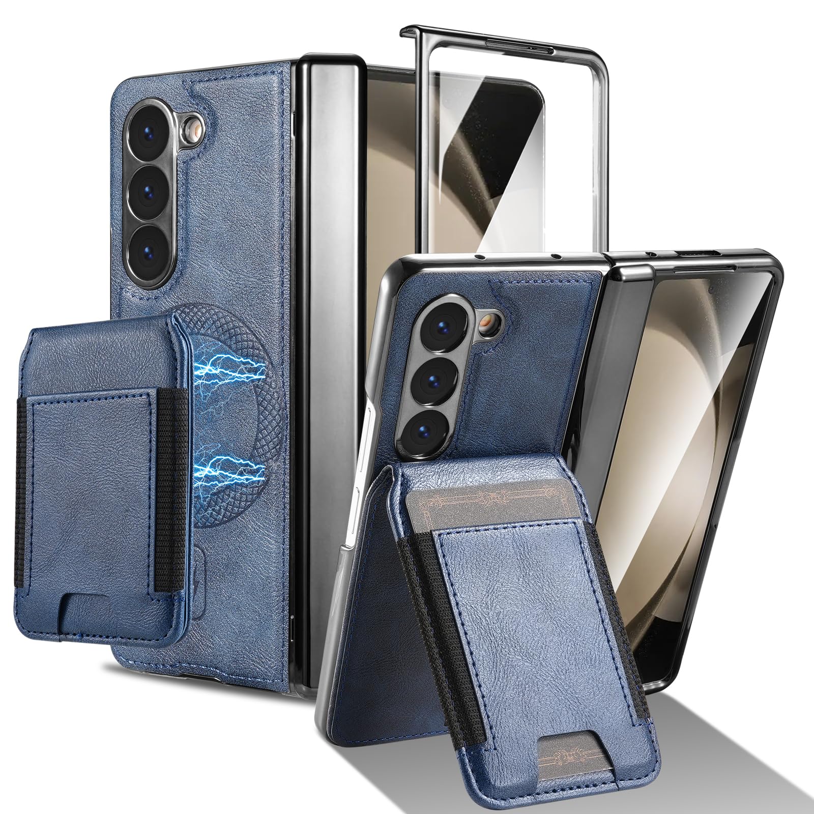 for Samsung Galaxy Z Fold 5 Case[Compatible with MagSafe] Built-in Screen Protector and H…