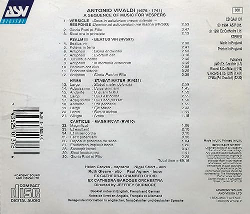 Miniatura 2 de Vivaldi Vespers