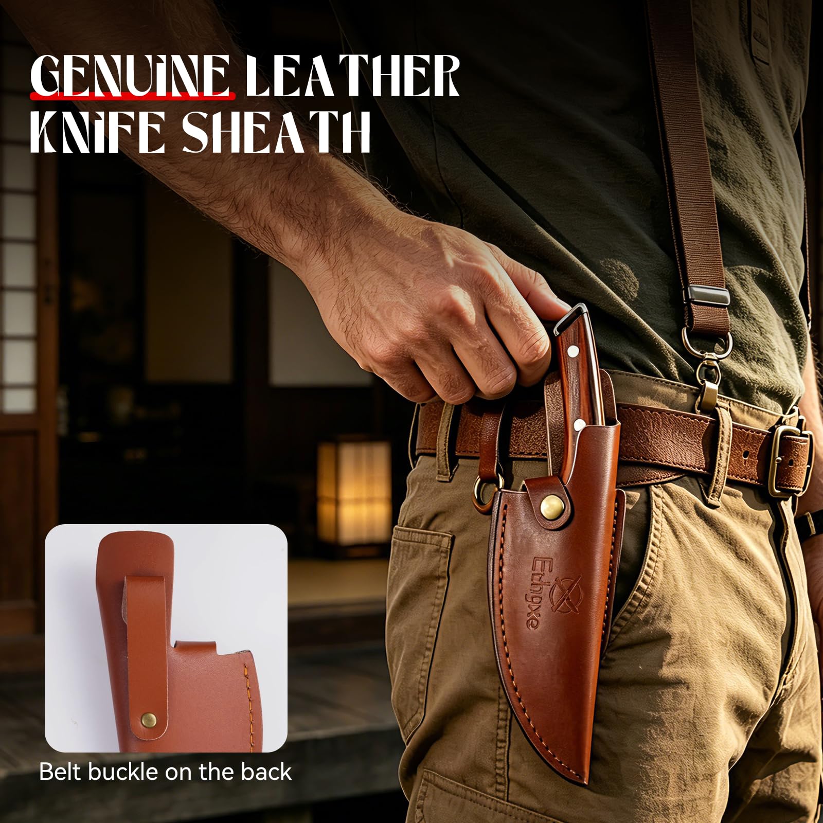 Viking Chef Knife with Premium Leather Sheath — Amazon image 6
