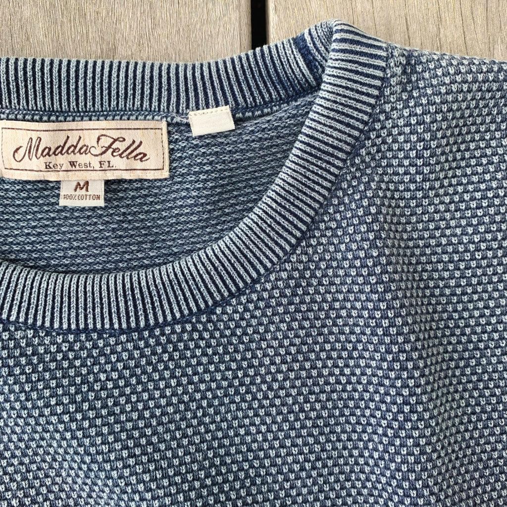 Madda Fella Men’s Balao Crewneck Sweater – 100% Cotton Pullover with Medium-Weight Knit, Ribbed Cuffs & Classic Fit