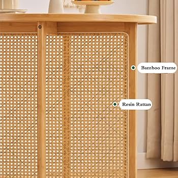 Amazon｜竹ミッドセンチュリーモダンラウンドダイニングテーブル