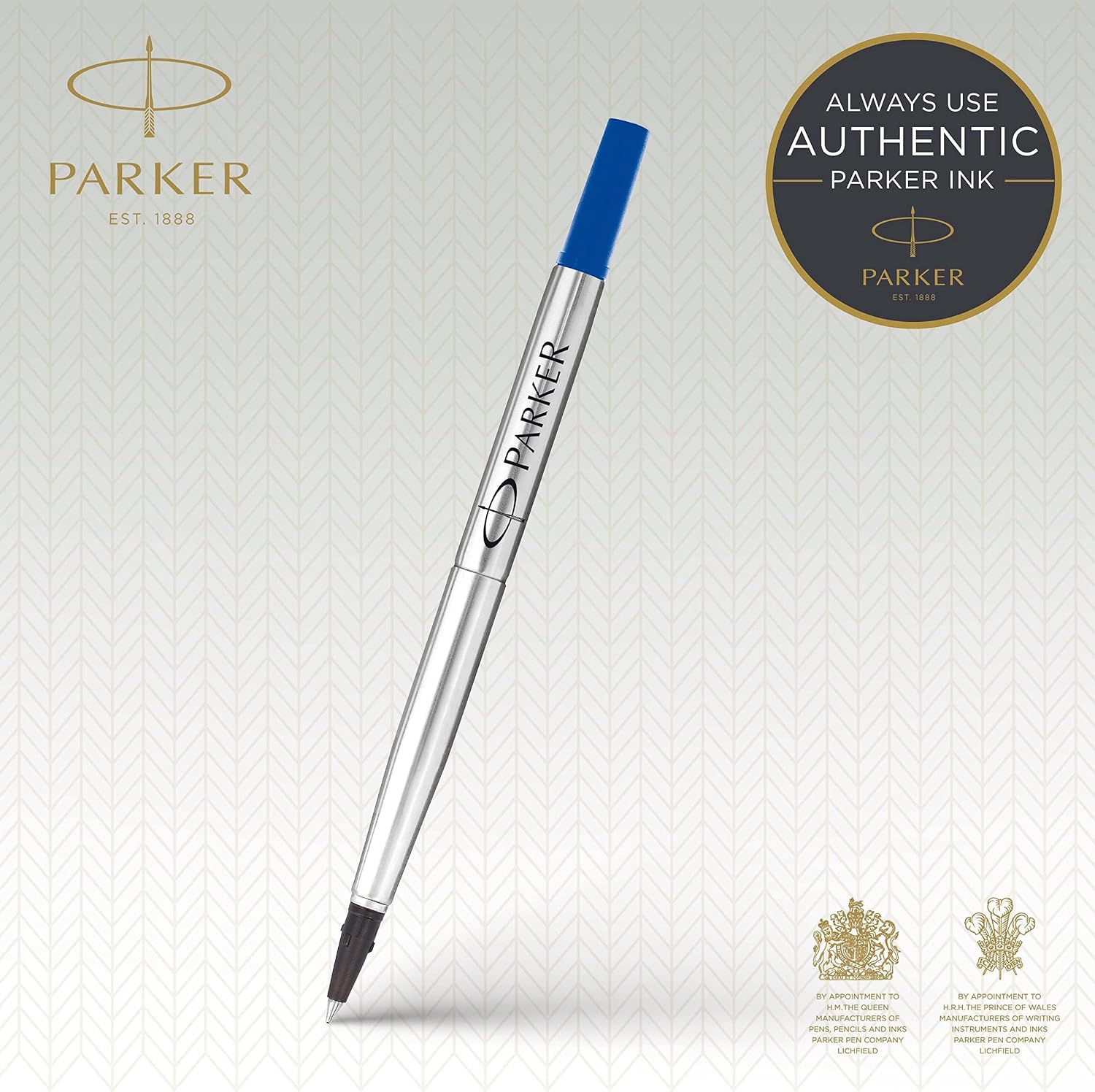 Parker Rollerball Pen Refill Fine Point Blue QUINK Ink 1 Count