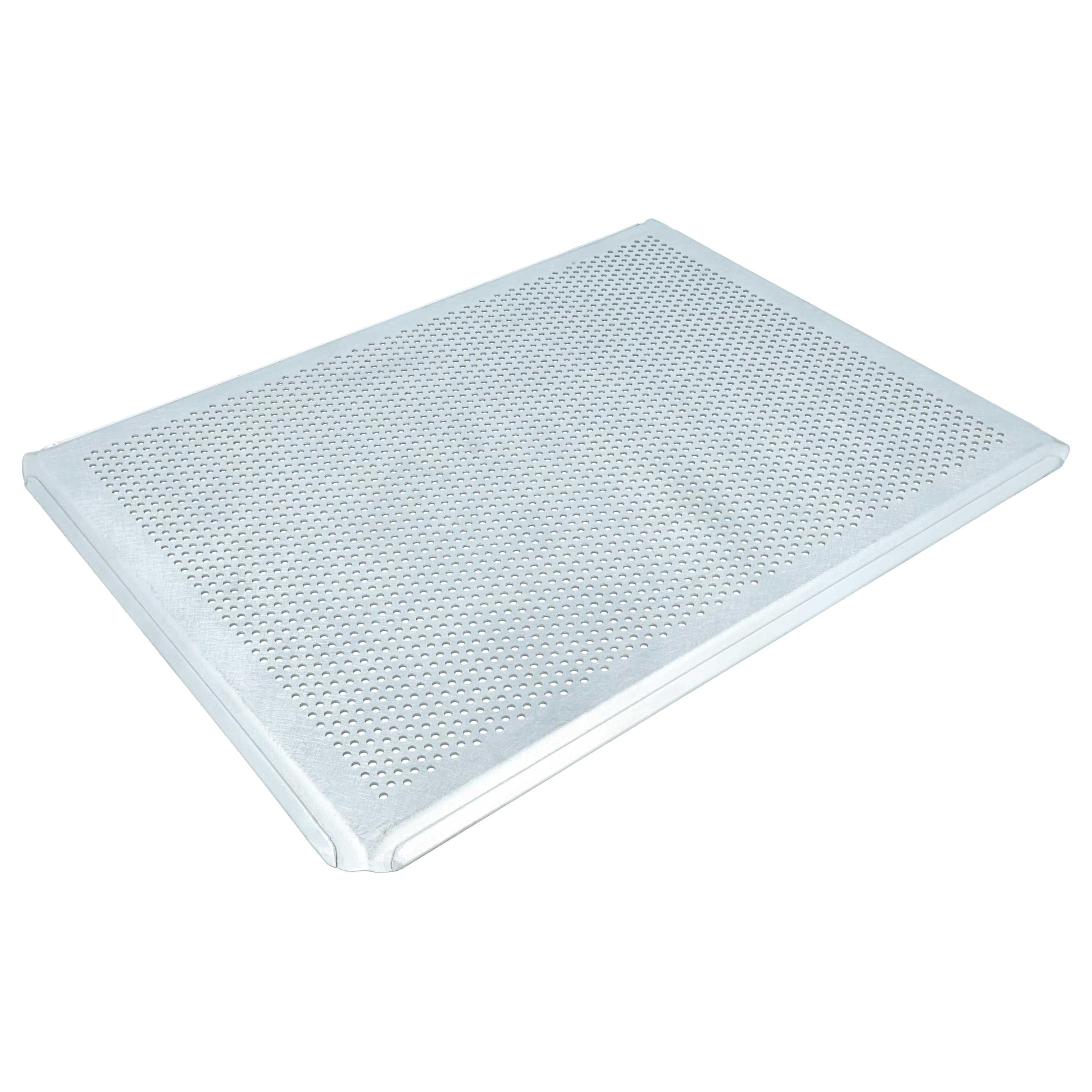 vhbw 2x Backblech für Backofen | 40 x 30 x 1 cm Silber, Perforiert