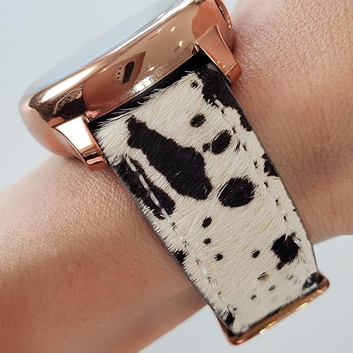 Miniatura 9 de DSAAplus Correa de cuero de vaca peluda para Samsung Galaxy Watch 6 5 1.575 in 1.732 inGalaxy Watch 5 Pro 1.772 in Band Galaxy Watch 4 1.575 in