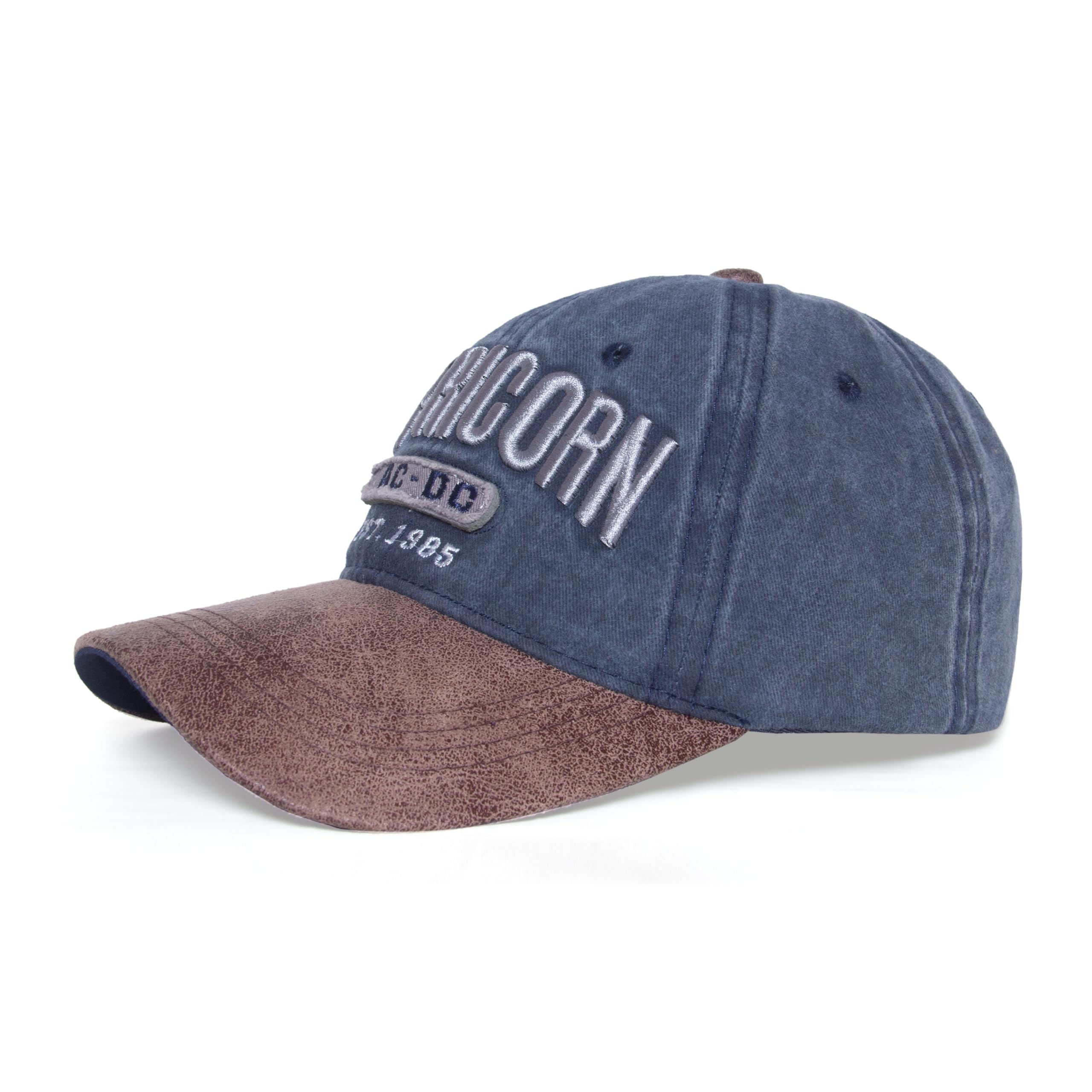 Aavjo Capri Design Unisex Denim Cotton Cap with Adjustable Strap, Blue, One size