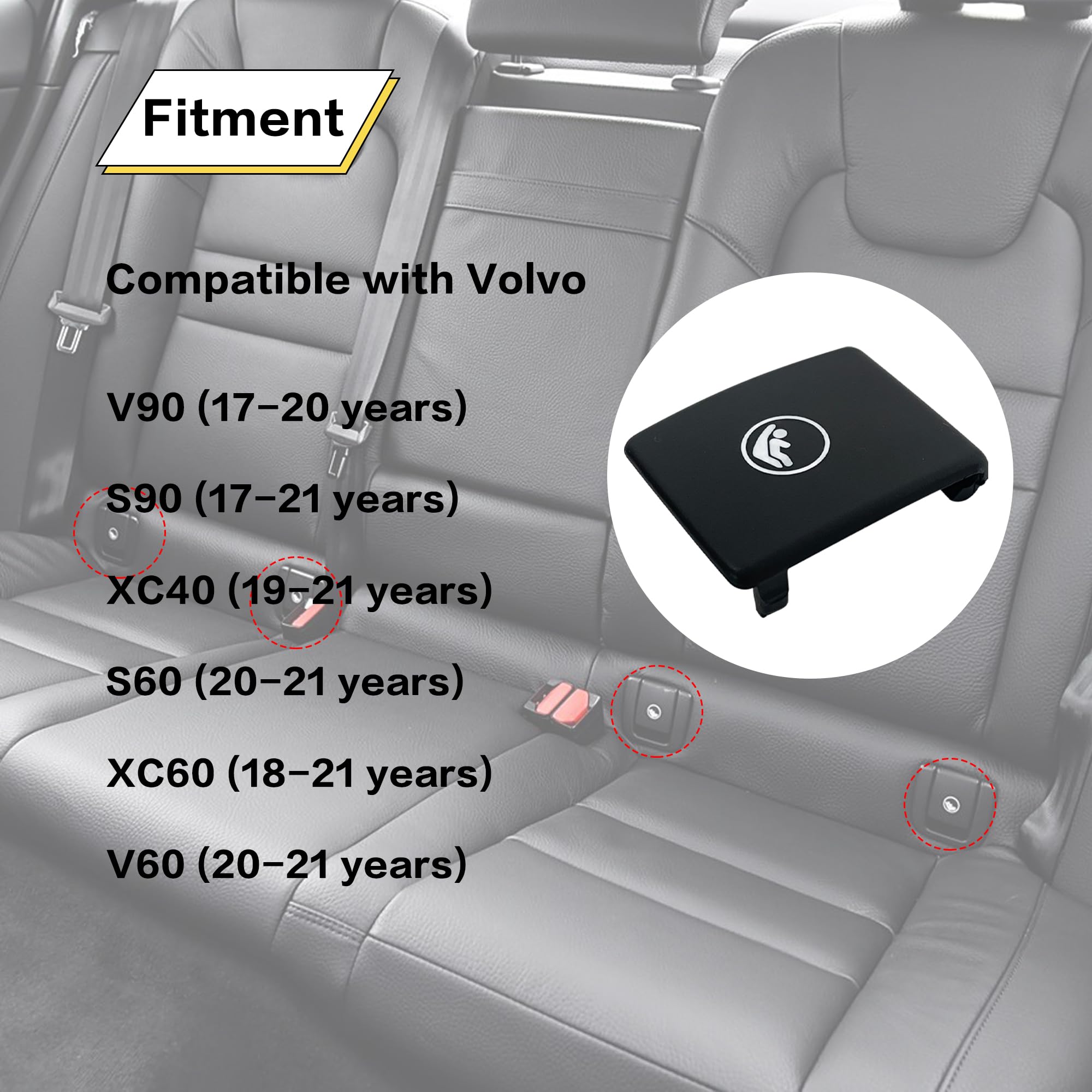 Child Seat Anchor Cover Isofix Cap For Volvo V60 V90 Desertcart