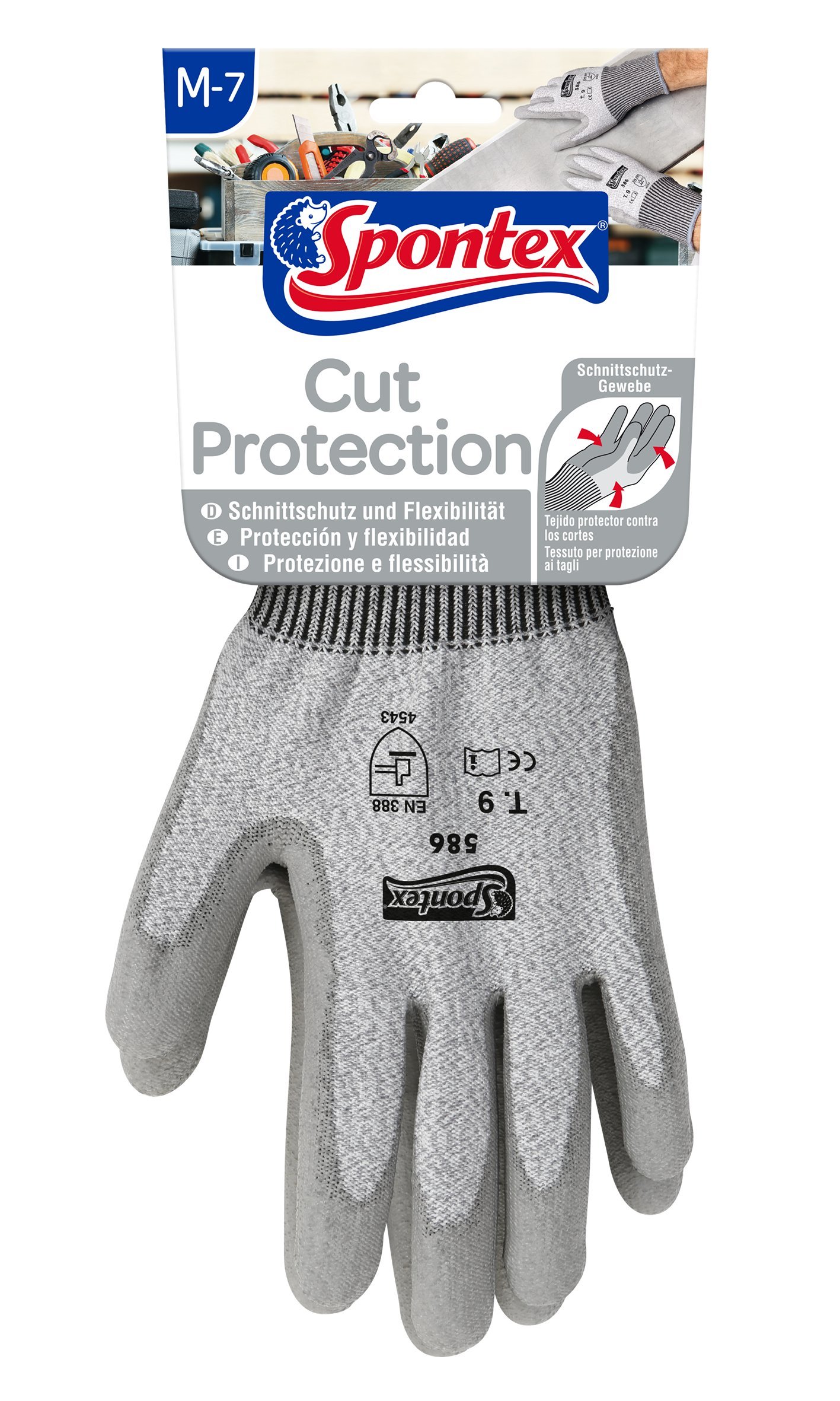 Spontex Cut Protection Work Gloves with Cut Protection