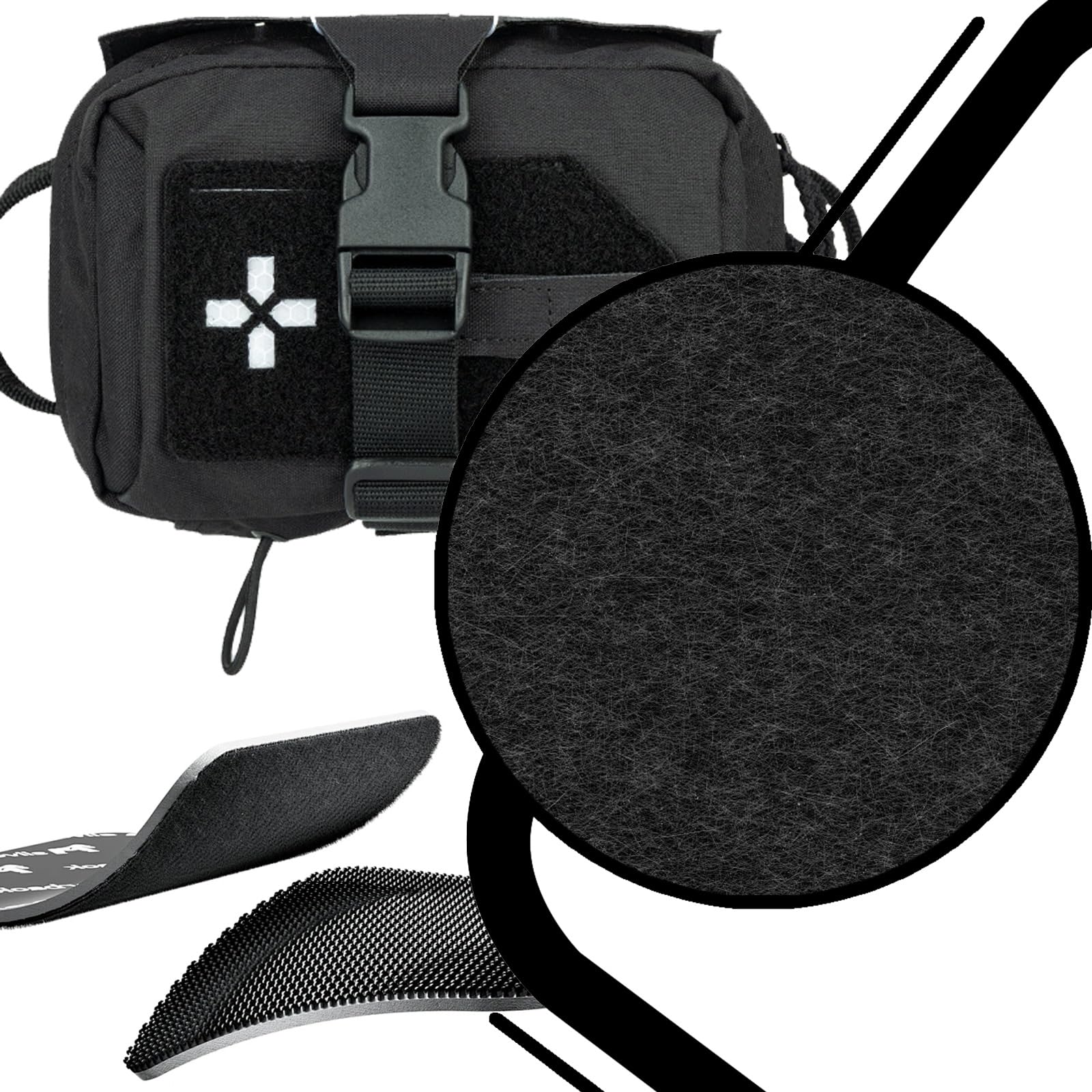 Bolsa IFAK de Despliegue Rápido, Estuche Médico con Fijación MOLLE y Sistema de Liberación Rápida, Organizador para Equipo de Primeros Auxilios