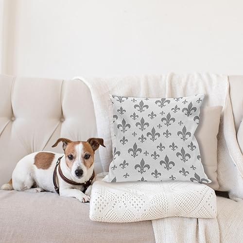 Miniatura 4 de Ambesonne Fleur De Lis - Funda de cojín con diseño de lirio, diseño clásico retro, real, vintage, arte ornamental de iris europeo, funda de almohada