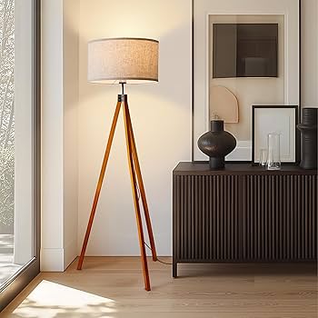 Brightech Eden Tripod Floor Lamp, Dimmable Standing Lamp with