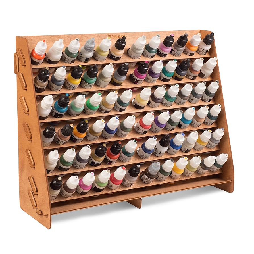Amazon.com: Plydolex Wooden Paint Organizer - 72 Slot Paint