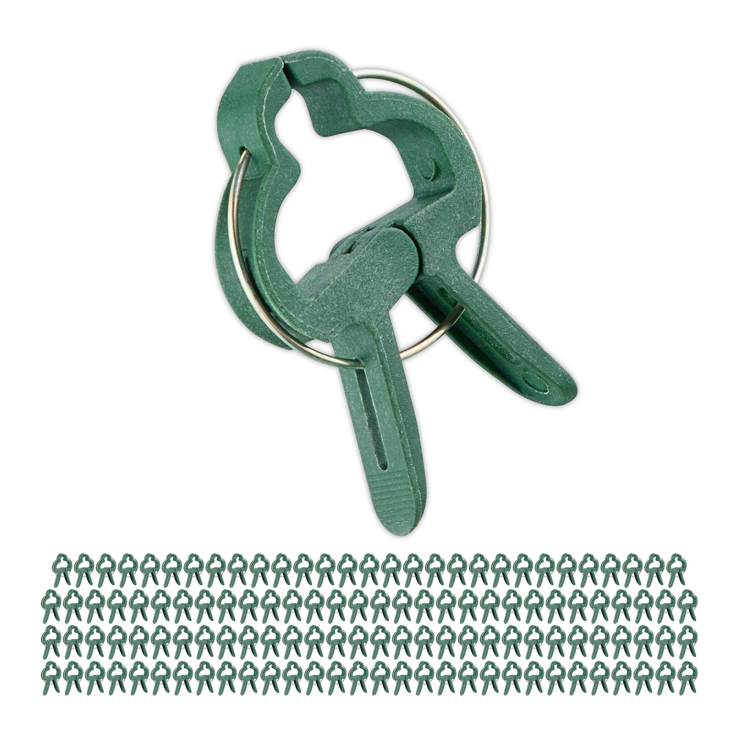 Attaches pour Plantes - Lot de 120 Pièces, Petites Pince à Ressort pour Support de Tomates et Fleurs