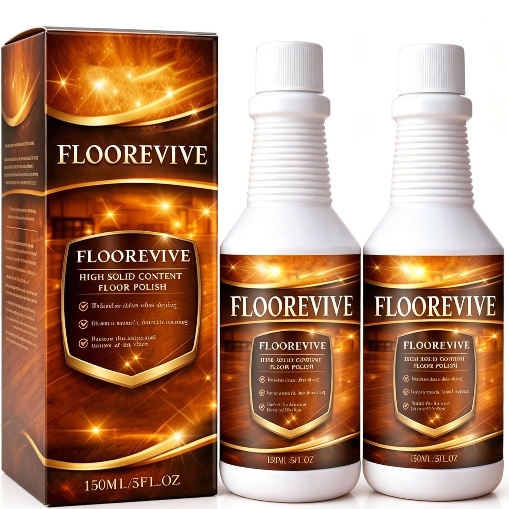 Floorevive Pour Le Bois – Restaure Les Sols En Quelques Minutes, Sans Ponçage, Ravive L’éclat Des Sols En Bois, Atténue L’aspect Des Micro-Rayures, Entretien Facile à La Maison, 150ML/5FL.OZ (1)