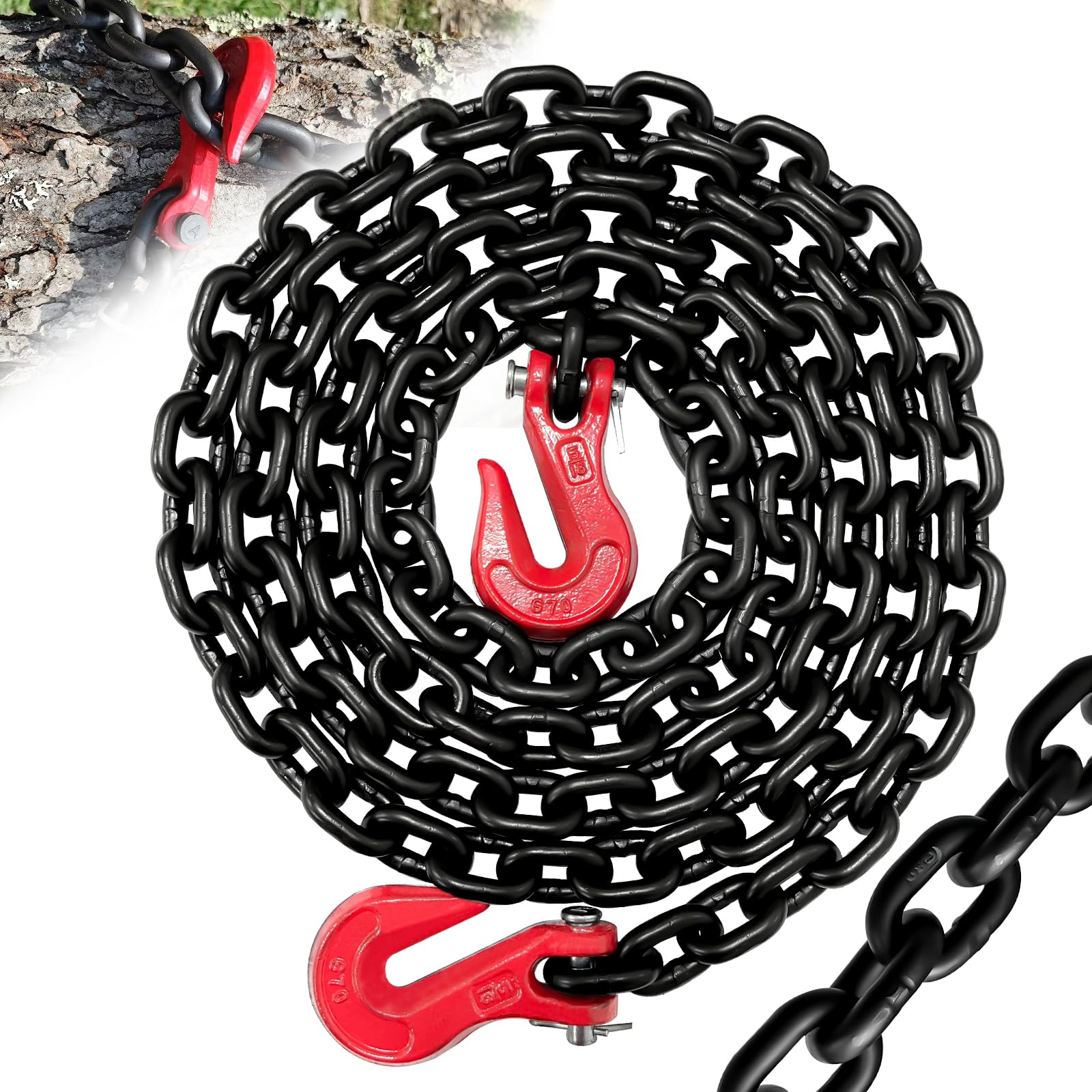 SENKEYFE 5/16" Binder Chain,25FT Trailer Safety Chains With - View #9