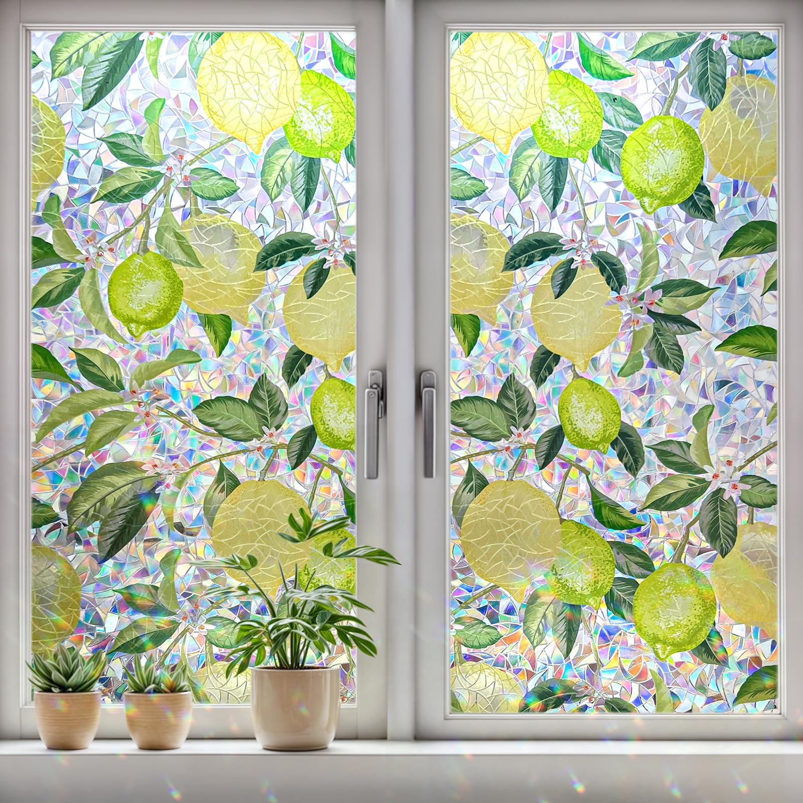 DARUITE Fensterfolie Bunt Milchglasfolie mit Elektrostatische Nicht Klebende UV-beständige Sichtschutzfolie Fenster Für Zuhause Büro
