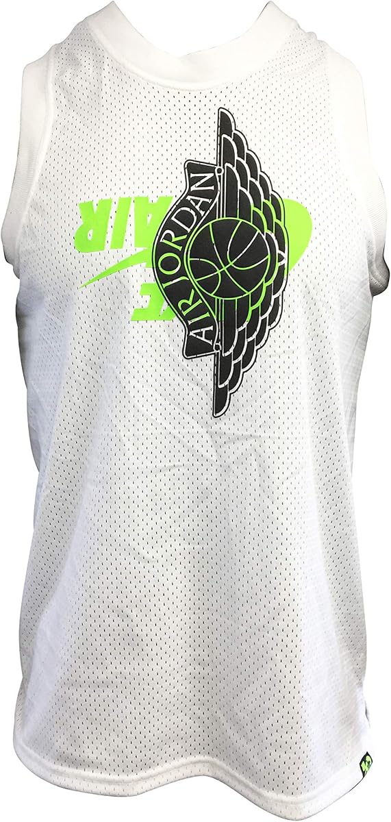 Nike Men's Jersey 100% Polyester Jordan BQ8479 White (Large)