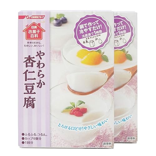 Gelatina de almendras "annin-tofu" hecha en casa, 2.11 oz (2.12 oz)×2 cajas