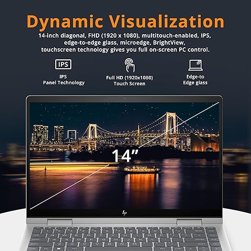 Miniatura 3 de HP Envy x360 2 en 1 14 pulgadas FHD portátil con pantalla táctil, Intel Core i7-1355U, 16 GB de RAM, SSD de 1 TB, teclado retroiluminado, cámara de