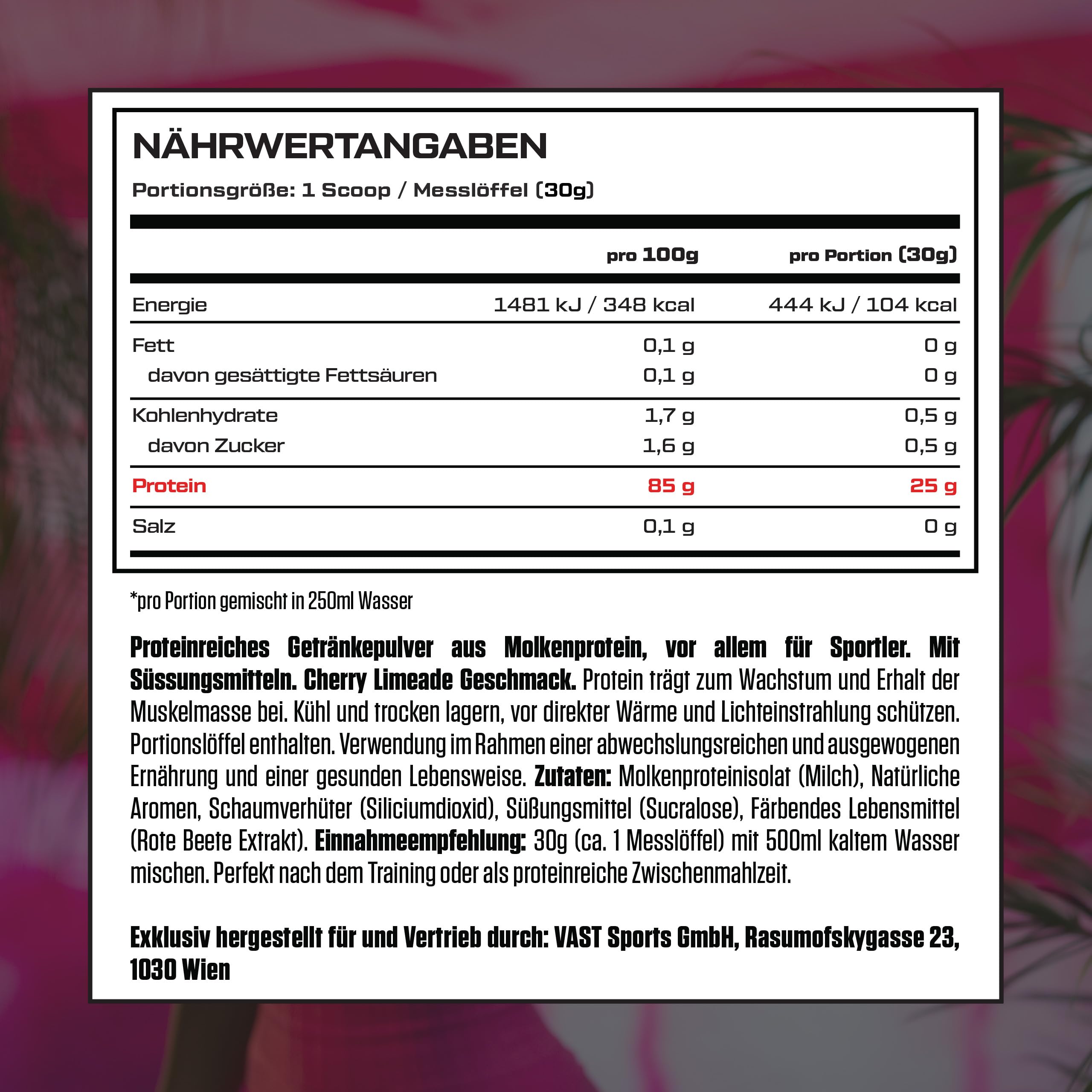 VAST AWhey Clear (450g) Limonada de cereza