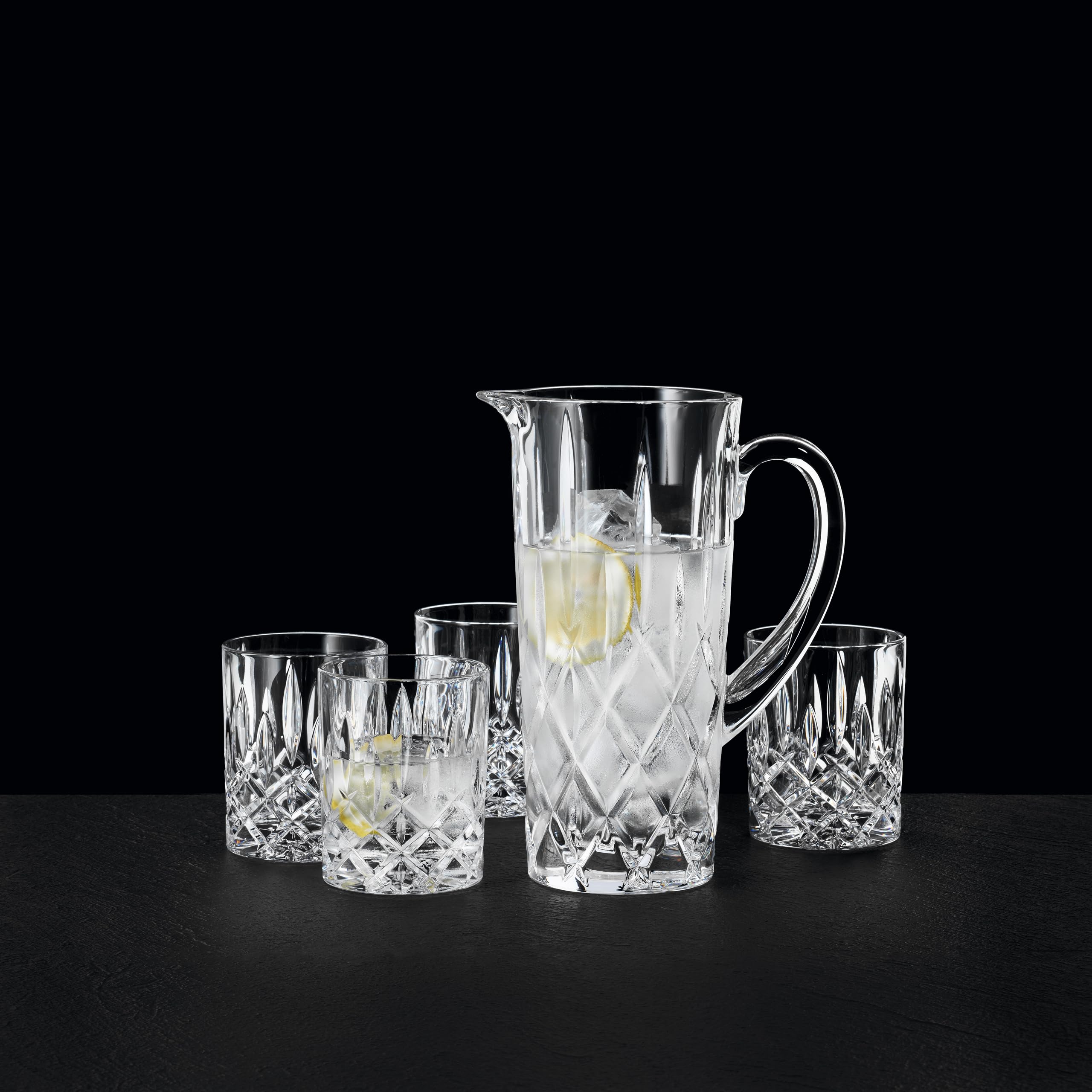 Nachtmann Krugset Noblesse 4 Whiskybecher,1 Krug, 105895, Kristallglas, 5-teiliges Set